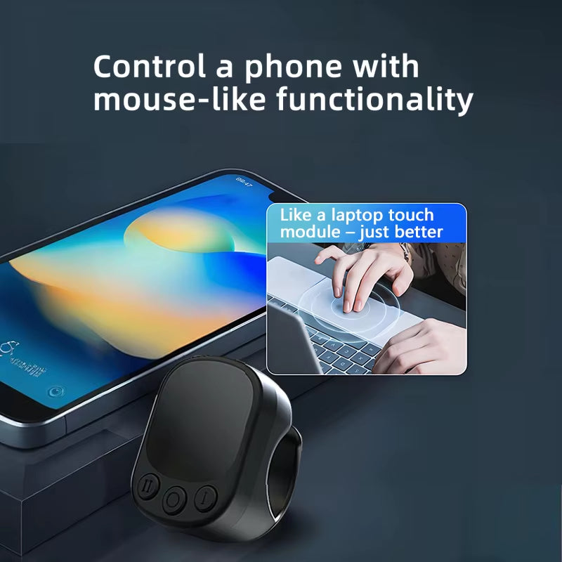 Experience Seamless Control with the Innovative Touchpad Mouse Ring Remote - Perfect for Effortless Clicking and Scrolling!