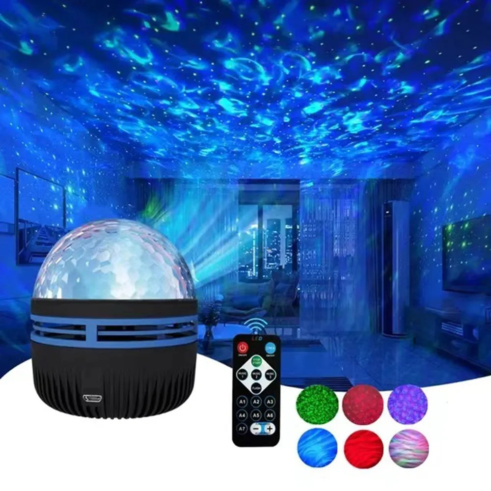 Experience the Wonders of the Universe with Our USB Galaxy Projector Aurora Night Light – 360° Rotating Colorful LED Nightlights with Remote Control for Ultimate Home Theater Ambiance