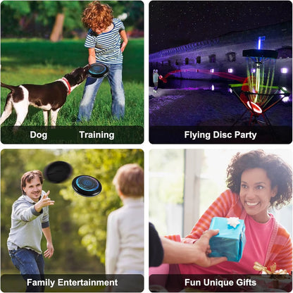 Illuminate Your Playtime with the 1PC LED Flying Disc - 49 LED Luminous Stress-Relief Toy for Outdoor Fun!