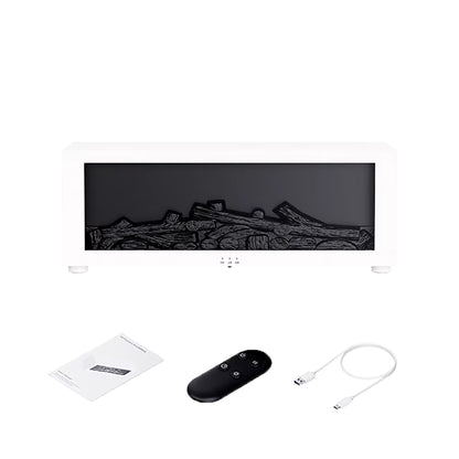 Transform Your Space with the Air Humidifier Essential Oils Diffuser - Flame Effect, LED Light, and Remote Control