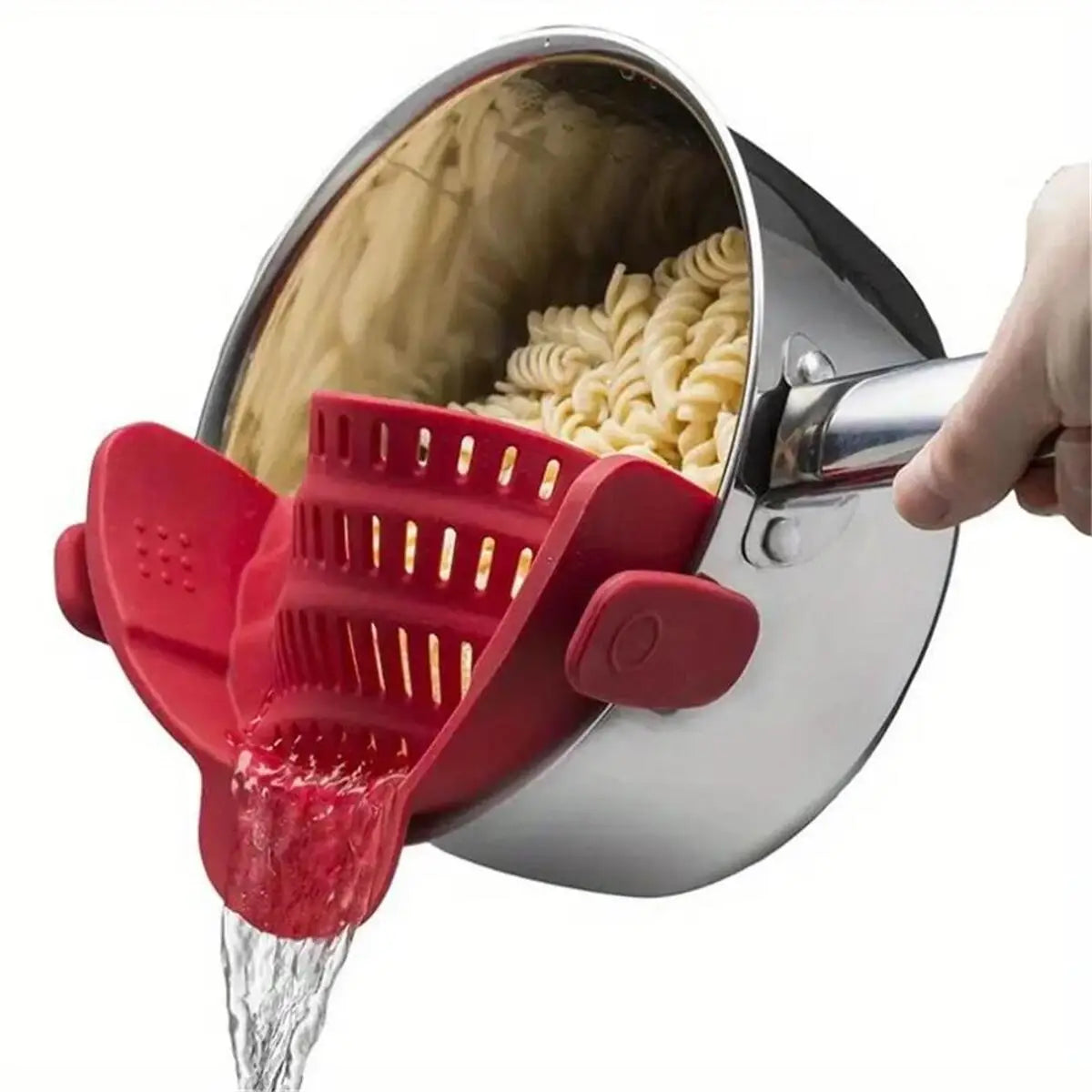 Versatile Adjustable Clip-On Strainer for Effortless Cooking - Perfect for Pots, Pans, and Bowls