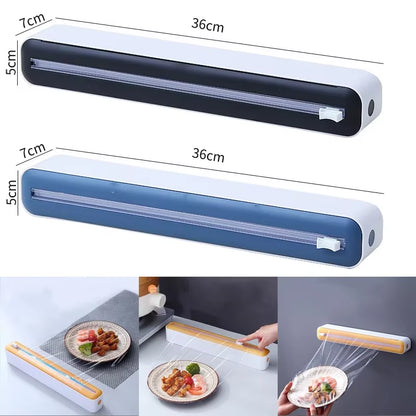 Magnetic Food Film Dispenser with Built-in Cutter for Plastic Wrap and Aluminum Foil