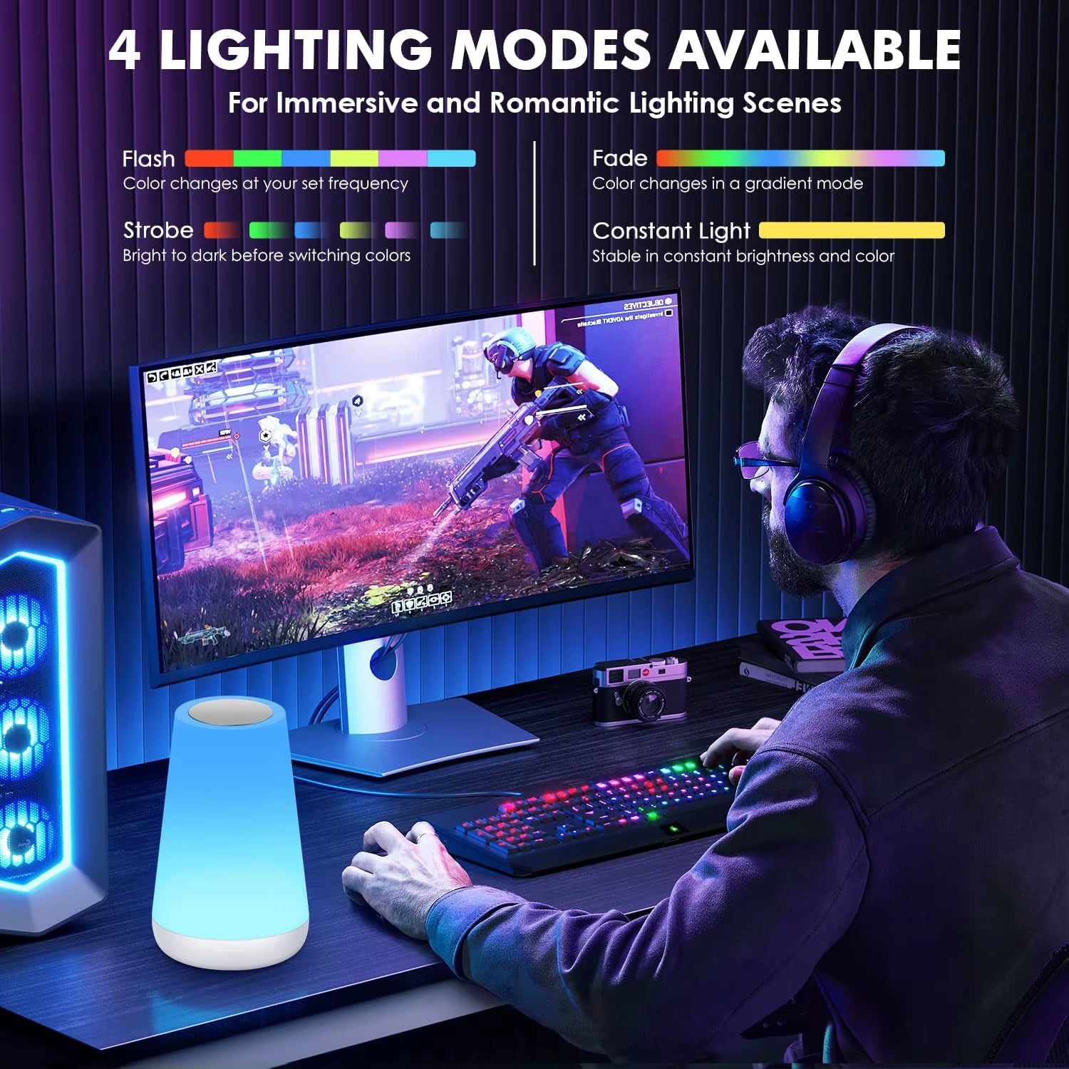 Transform Your Space with the LED 13-Color Changing Night Light – Remote Control & USB Rechargeable!