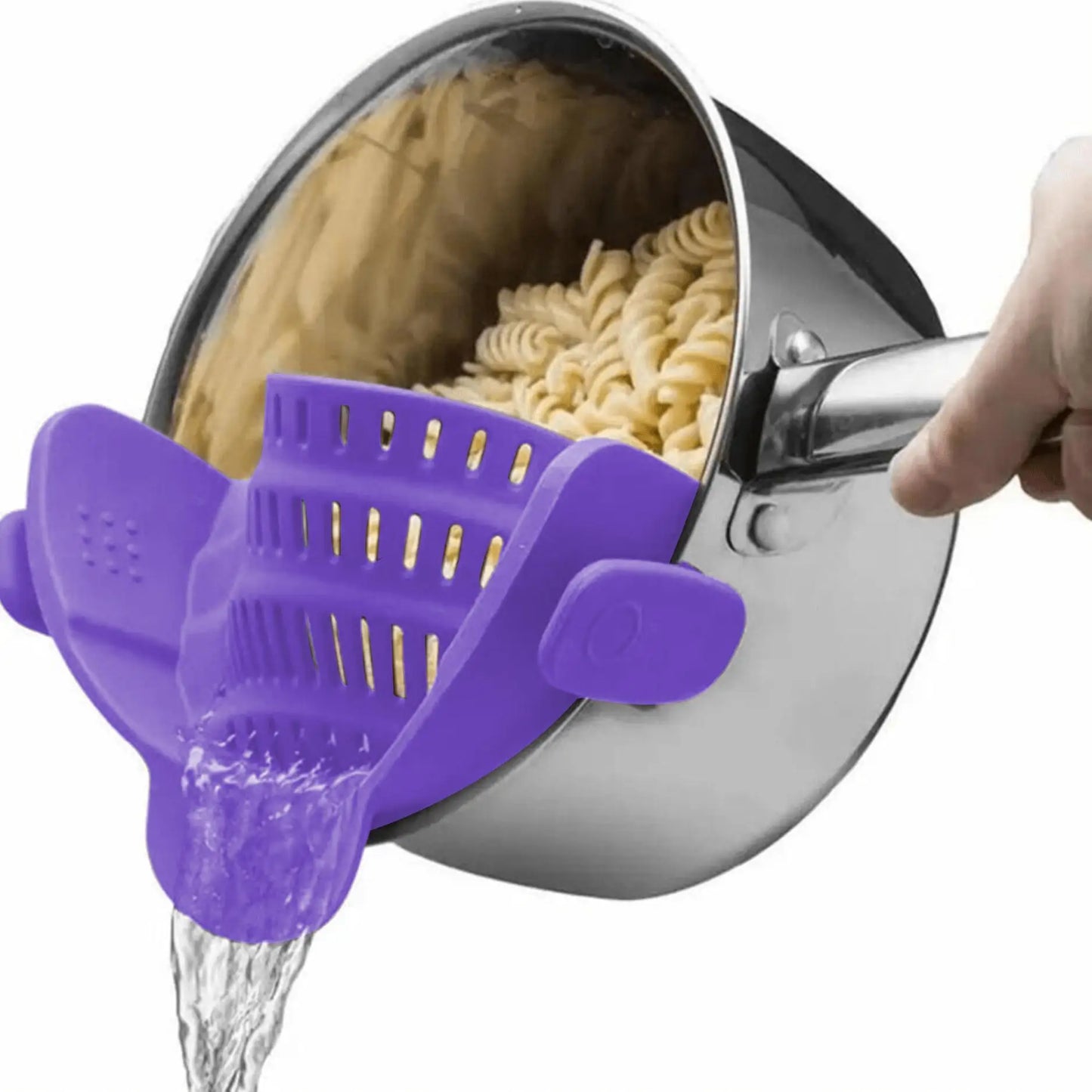 Versatile Adjustable Clip-On Strainer for Effortless Cooking - Perfect for Pots, Pans, and Bowls