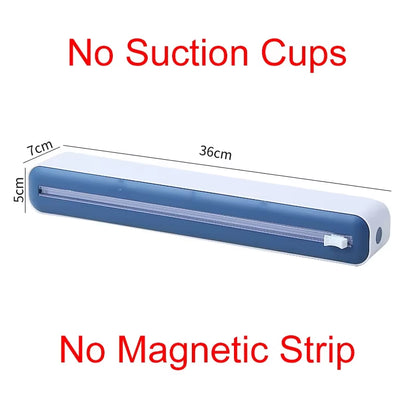 Effortless Kitchen Organization: Magnetic Food Film Dispenser with Built-in Cutter for Plastic Wrap and Aluminum Foil
