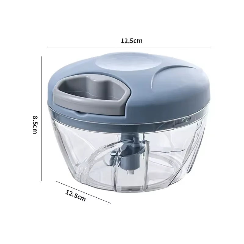 Ultimate Garlic Chopper & Vegetable Cutter - 500/900ML Manual Meat Mincer for Effortless Cooking