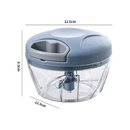 Ultimate Garlic Chopper & Vegetable Cutter - 500/900ML Manual Meat Mincer for Effortless Cooking