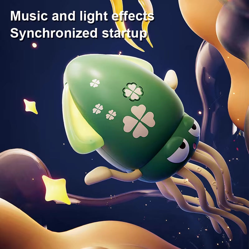 Get Ready for Fun with the 1Pc Funny Dancing Octopus Toy - Auto-Sensing, Music & Light Electronic Pet Perfect for Kids!