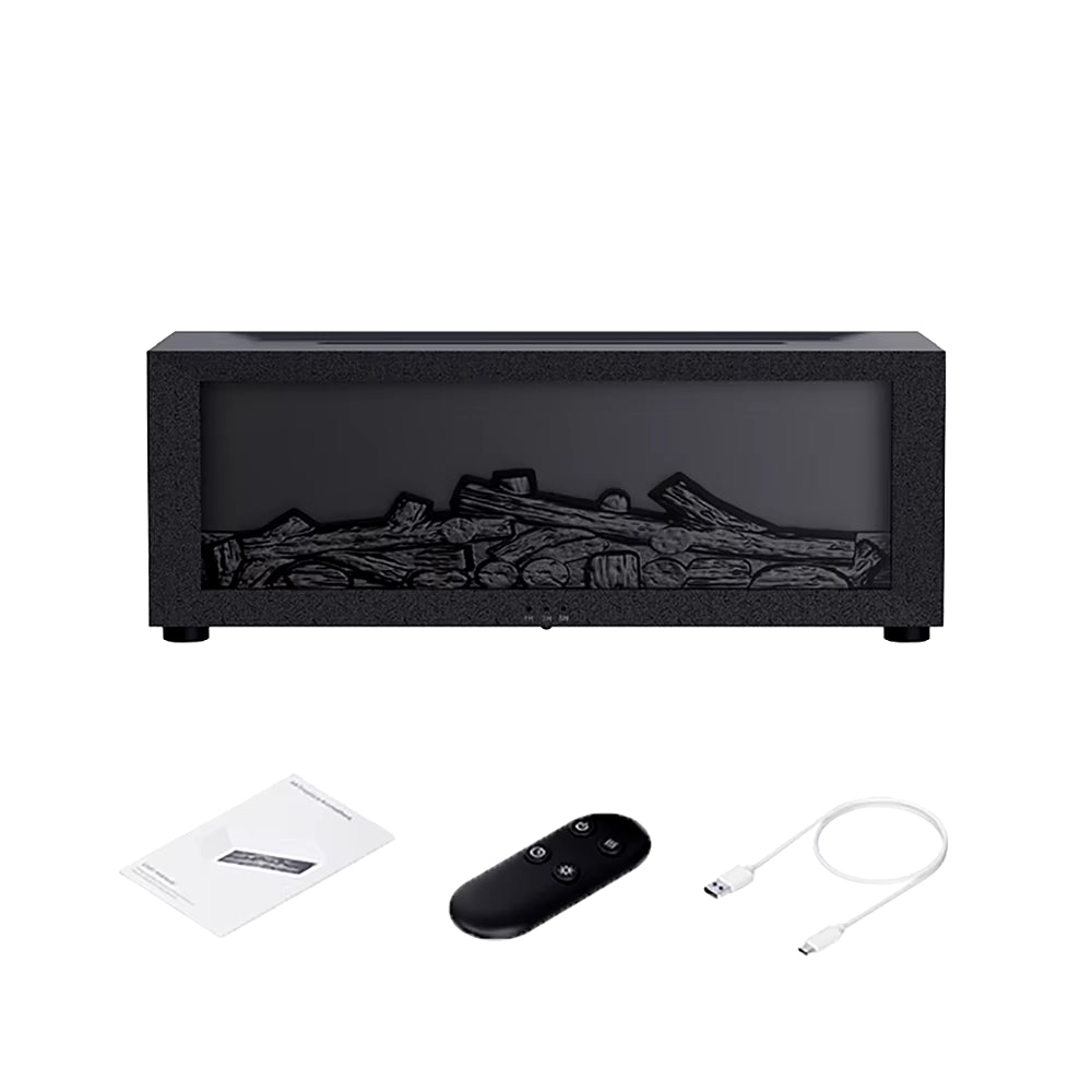 Transform Your Space with the Air Humidifier Essential Oils Diffuser - Flame Effect, LED Light, and Remote Control
