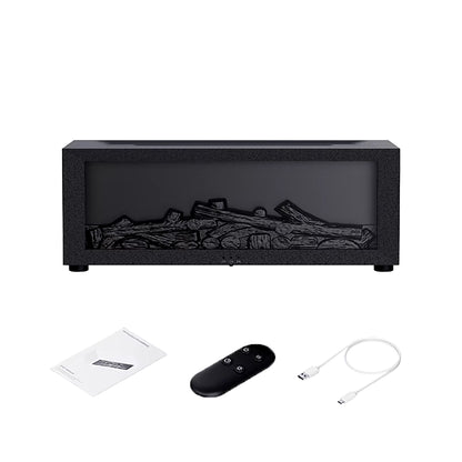 Transform Your Space with the Air Humidifier Essential Oils Diffuser - Flame Effect, LED Light, and Remote Control