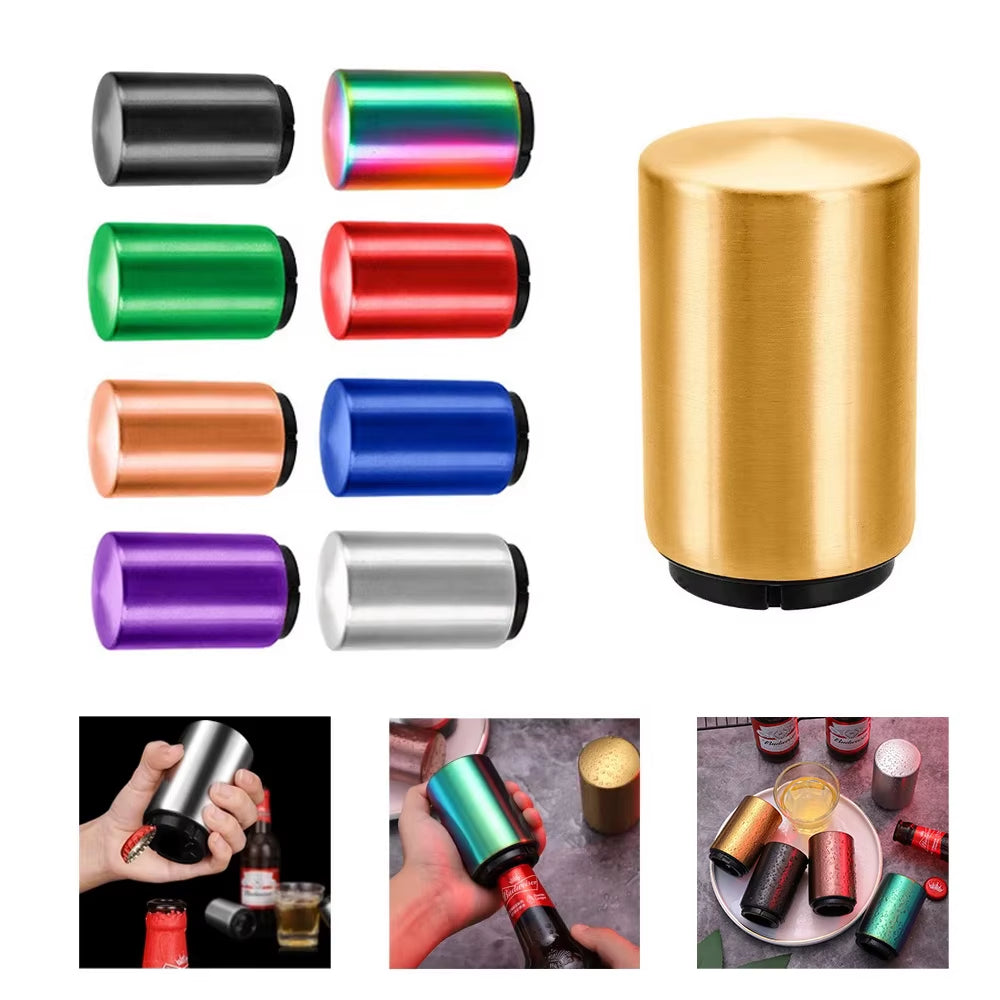 Magnetic Automatic Beer Bottle Opener - Effortless Stainless Steel Corkscrew for Your Kitchen and Bar