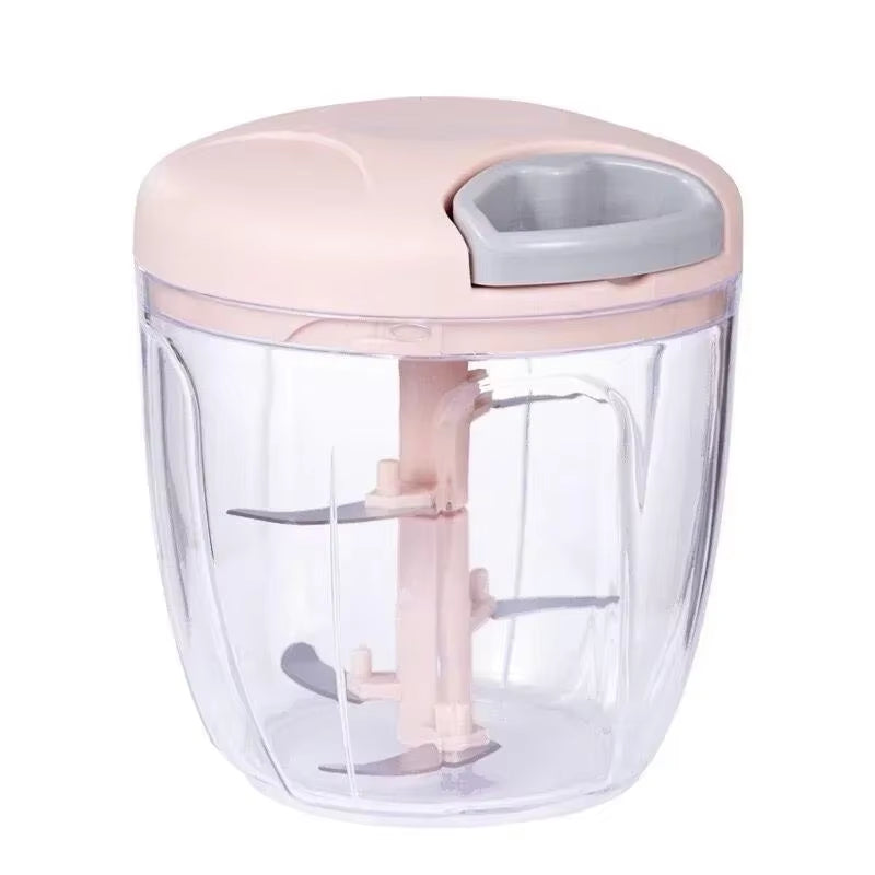 Ultimate Garlic Chopper & Vegetable Cutter - 500/900ML Manual Meat Mincer for Effortless Cooking