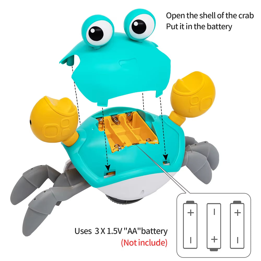 Exciting Dancing Crab Toy for Kids - Interactive Crawling Electronic Pet for Fun Playtime and Perfect Gift!