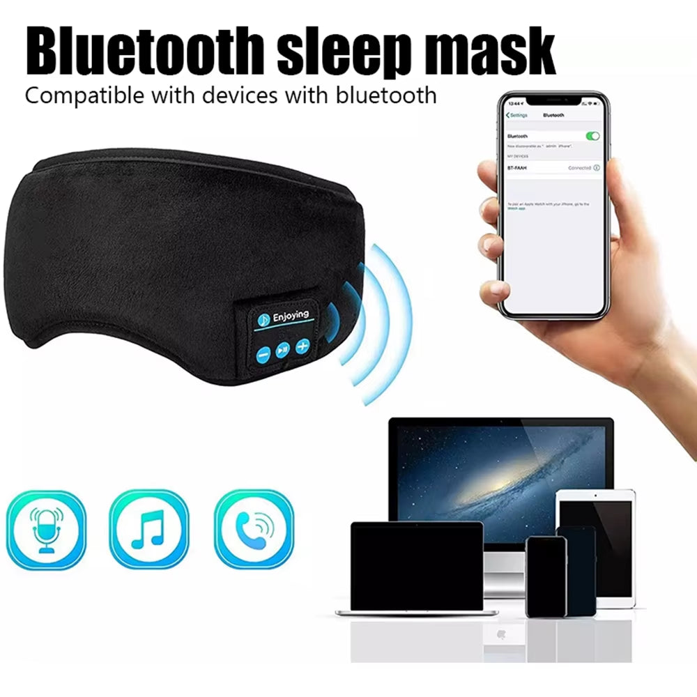 Experience Comfort and Sound: Fone Bluetooth Sports Headband with Eye Mask for Ultimate Relaxation and Music Enjoyment