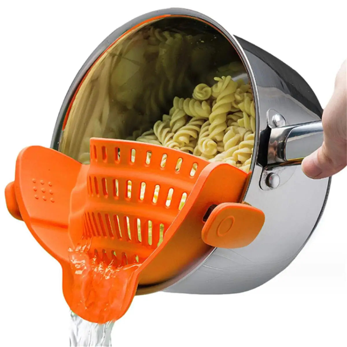 Versatile Adjustable Clip-On Strainer for Effortless Cooking - Perfect for Pots, Pans, and Bowls