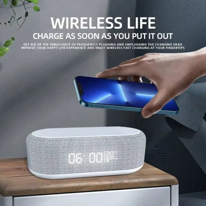 Transform Your Bedroom with the Alarm Clock Wireless Charging Pad – Stylish Lamp, Night Light, and Fast Charger for iPhone 17 to 13!