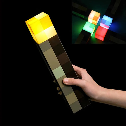 Brighten Up Your Space with the MC Game Brownstone Torch Lamp - 4 Colors LED Night Light for Kids and Decor!