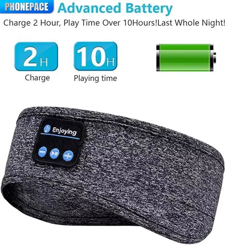 Experience Ultimate Comfort with Bluetooth Sports Sleeping Headband - Wireless Music Headset for Relaxation and Active Lifestyle