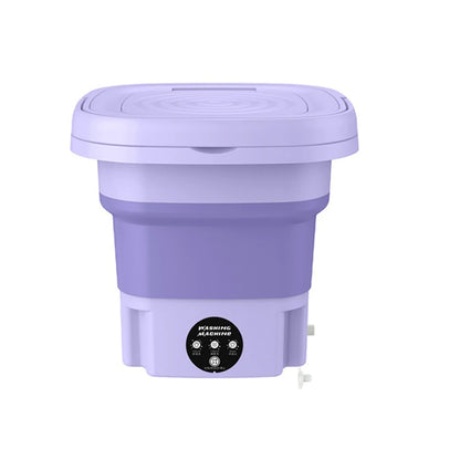 Compact 8L Foldable Washing Machine with Spin Dryer – Perfect for Socks, Underwear, and More!