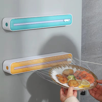 Magnetic Food Film Dispenser with Built-in Cutter for Plastic Wrap and Aluminum Foil