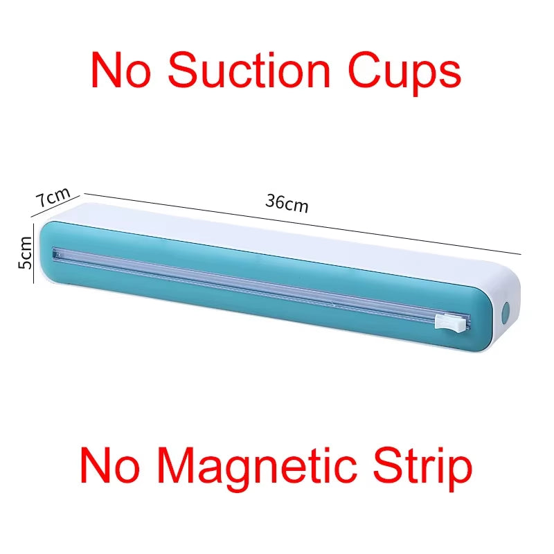 Effortless Kitchen Organization: Magnetic Food Film Dispenser with Built-in Cutter for Plastic Wrap and Aluminum Foil