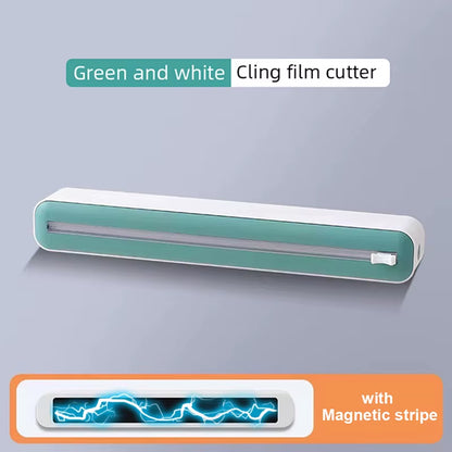 Effortless Kitchen Organization: Magnetic Food Film Dispenser with Built-in Cutter for Plastic Wrap and Aluminum Foil