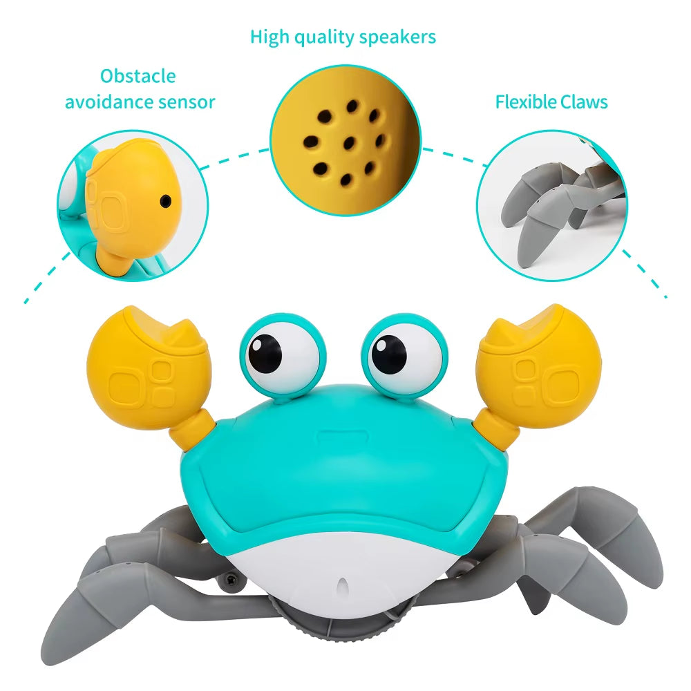Exciting Dancing Crab Toy for Kids - Interactive Crawling Electronic Pet for Fun Playtime and Perfect Gift!