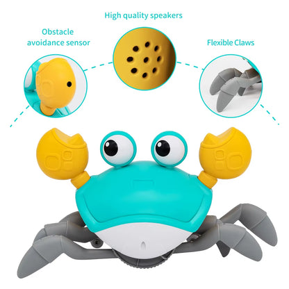 Exciting Dancing Crab Toy for Kids - Interactive Crawling Electronic Pet for Fun Playtime and Perfect Gift!