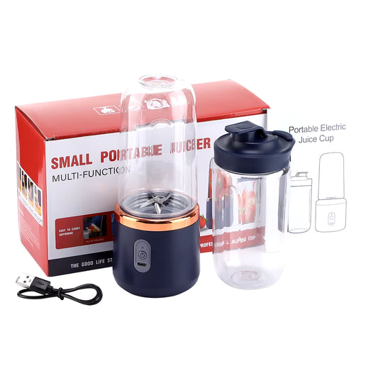 Portable 6-Blade Electric Juicer Cup - Fresh Fruit Juice and Smoothies on the Go with USB Charging