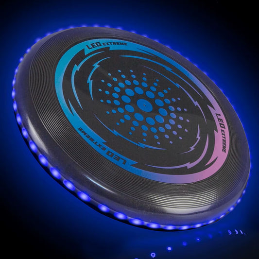 Illuminate Your Playtime with the 1PC LED Flying Disc - 49 LED Luminous Stress-Relief Toy for Outdoor Fun!