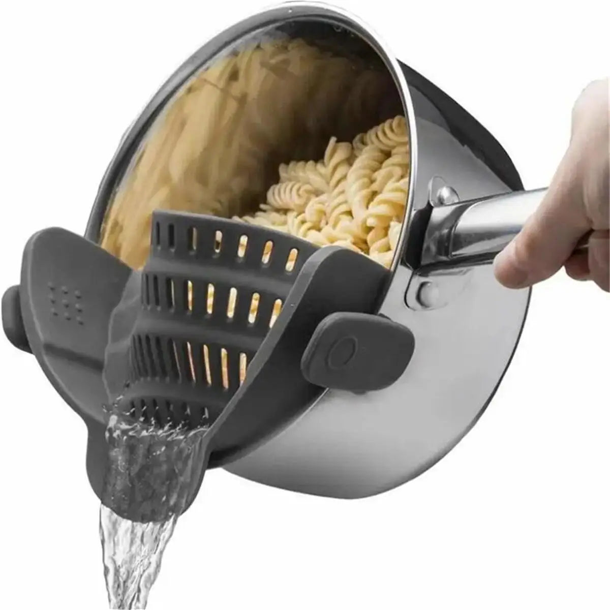 Versatile Adjustable Clip-On Strainer for Effortless Cooking - Perfect for Pots, Pans, and Bowls