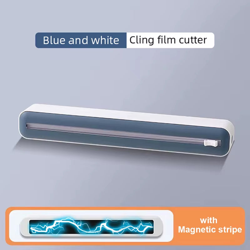 Effortless Kitchen Organization: Magnetic Food Film Dispenser with Built-in Cutter for Plastic Wrap and Aluminum Foil